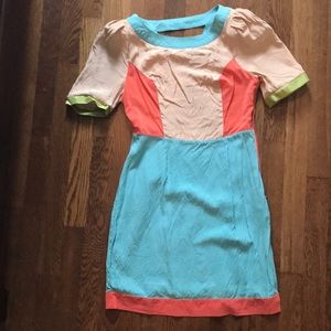 Anthropologie color block dress